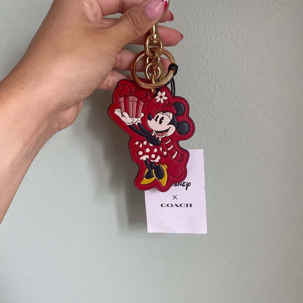 SALE 🐭 | NEW Coach Red Minnie Mouse Keychain